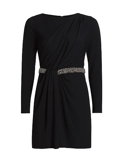 Tulia Draped Jersey Minidress