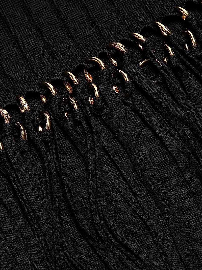 Sharron Fringed Knit Maxi Dress