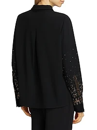 Chai Beaded Satin Blouse