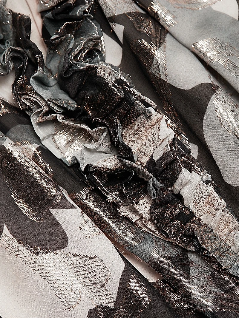 Boden Abstract Silk-Blend Blouse