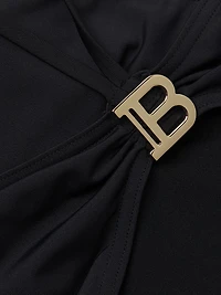 B. Metal Bandeau One-Piece Swimsuit