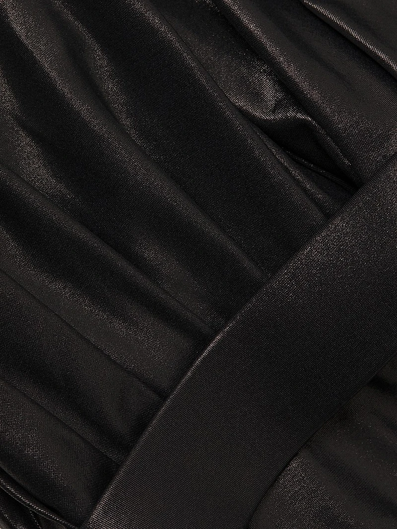 Metallise Draped One-Piece Swimsuit