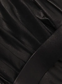 Metallise Draped One-Piece Swimsuit