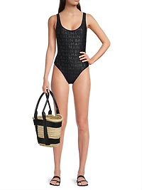 Allover Print One-Piece Swimsuit