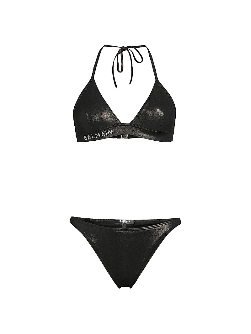 Metallise Triangle Bikini Set