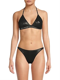 Metallise Triangle Bikini Set