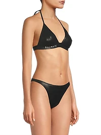 Metallise Triangle Bikini Set