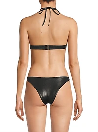 Metallise Triangle Bikini Set