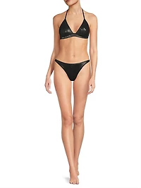 Metallise Triangle Bikini Set