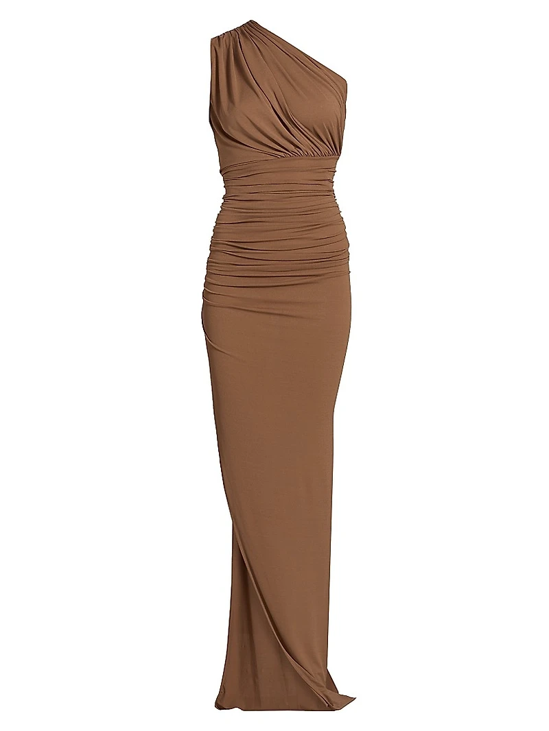 Abito Avra Ruched One-Shoulder Gown