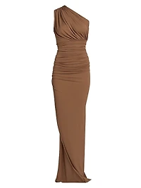 Abito Avra Ruched One-Shoulder Gown