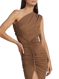 Abito Avra Ruched One-Shoulder Gown