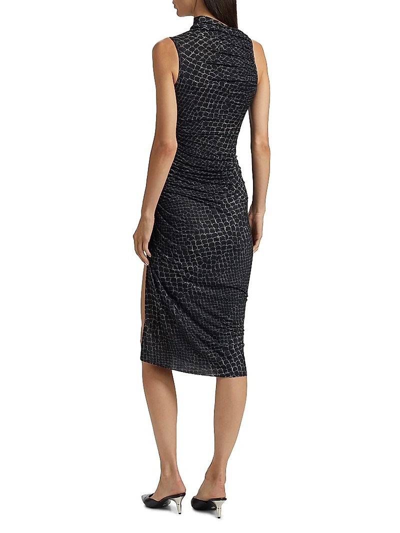 Abito Svita Crocodile Sleeveless Knee-Length Dress