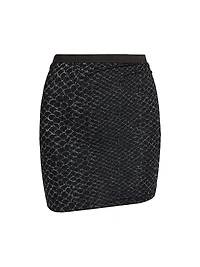 Gonna Jade Crocodile Miniskirt