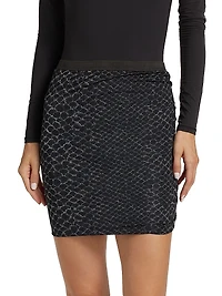 Gonna Jade Crocodile Miniskirt