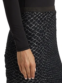 Gonna Jade Crocodile Miniskirt