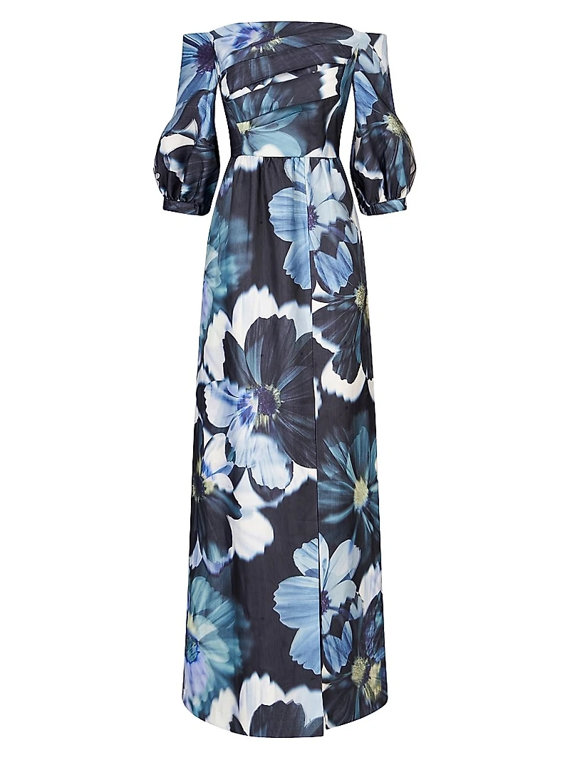 Alison Floral Off-the-Shoulder Gown