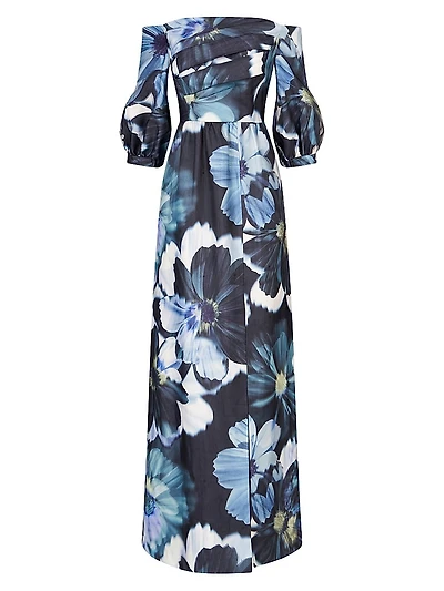 Alison Floral Off-the-Shoulder Gown
