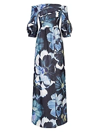 Alison Floral Off-the-Shoulder Gown