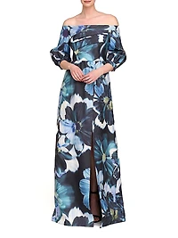 Alison Floral Off-the-Shoulder Gown