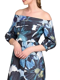 Alison Floral Off-the-Shoulder Gown