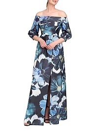 Alison Floral Off-the-Shoulder Gown