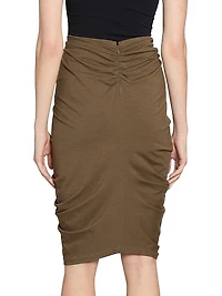 Anny Draped Asymmetric Midi-Skirt