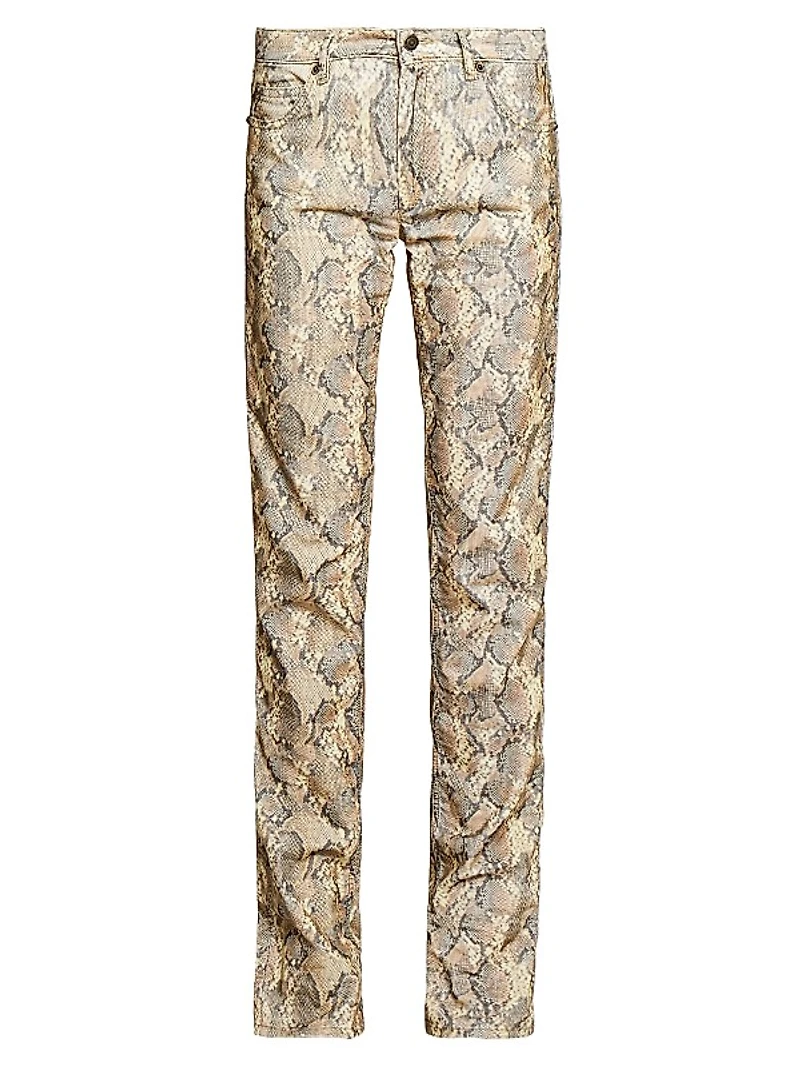 Ferni Snake Straight-Leg Jeans