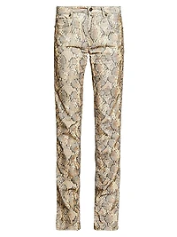 Ferni Snake Straight-Leg Jeans