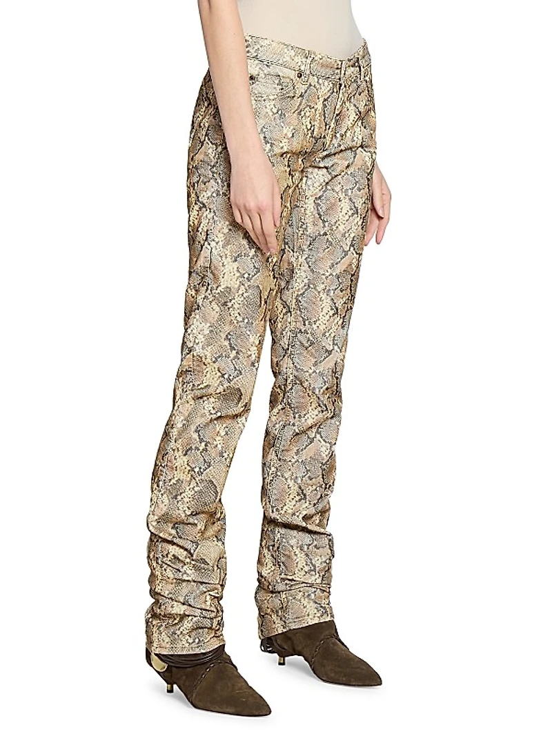 Ferni Snake Straight-Leg Jeans