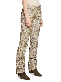 Ferni Snake Straight-Leg Jeans