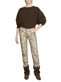 Ferni Snake Straight-Leg Jeans