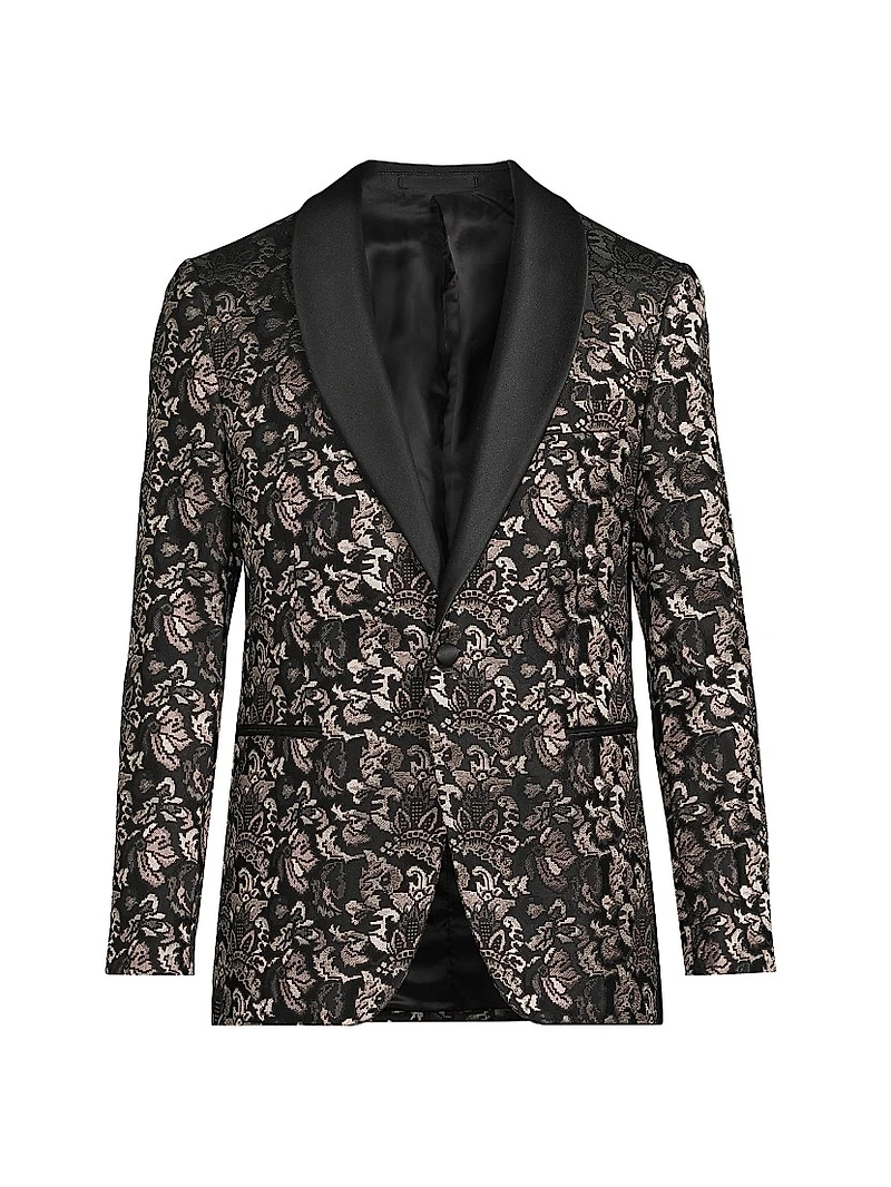 Novel Silk-Wool Smoking Jacket
