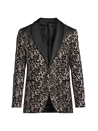 Novel Silk-Wool Smoking Jacket