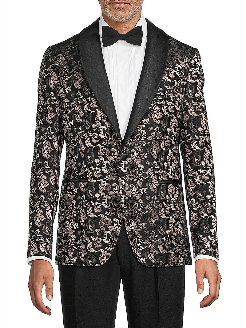 Novel Silk-Wool Smoking Jacket