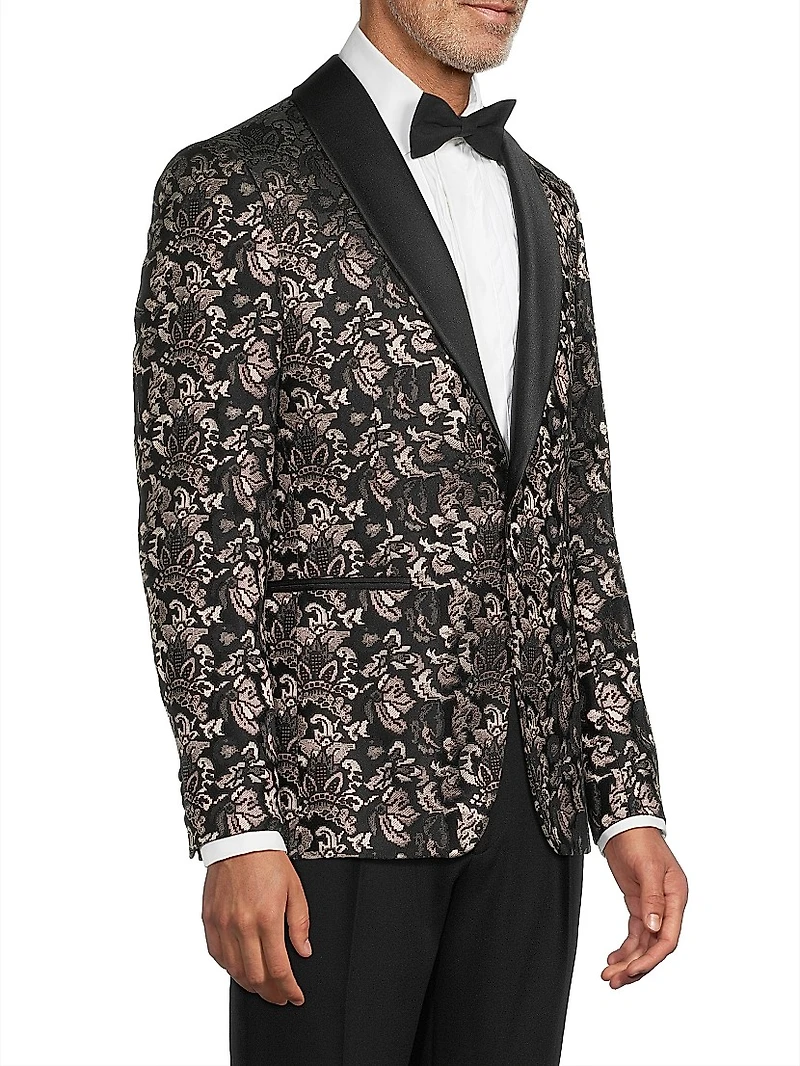 Novel Silk-Wool Smoking Jacket