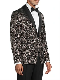 Novel Silk-Wool Smoking Jacket