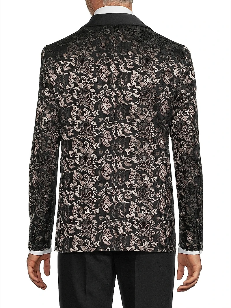 Novel Silk-Wool Smoking Jacket