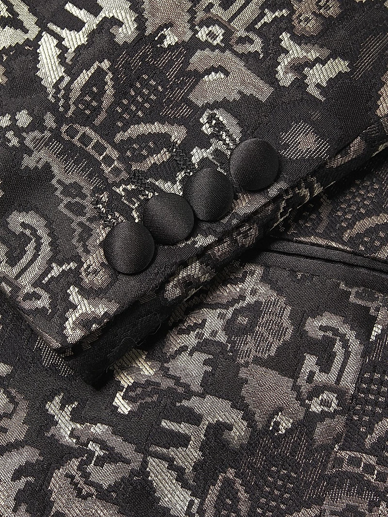 Novel Silk-Wool Smoking Jacket