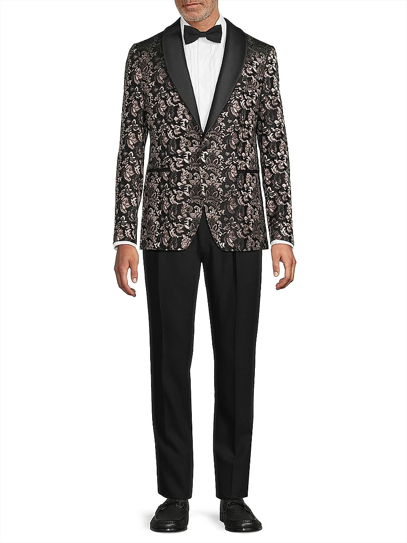 Novel Silk-Wool Smoking Jacket