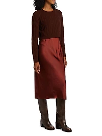 Jac Pieced Layered Midi-Dress