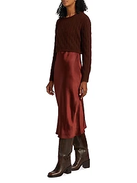 Jac Pieced Layered Midi-Dress