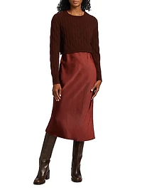 Jac Pieced Layered Midi-Dress