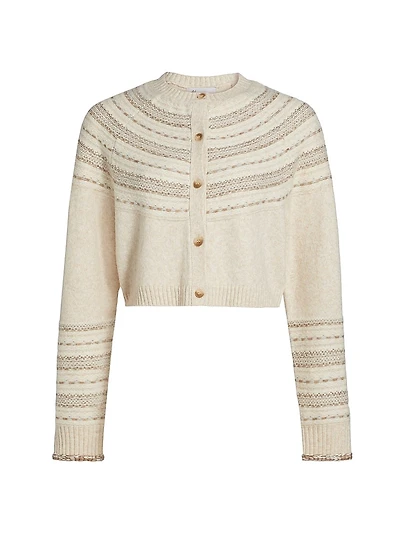 Teagan Intarsia-Knit Cardigan