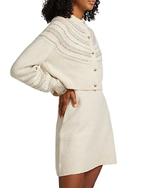 Teagan Intarsia-Knit Cardigan