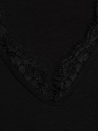 Felicity Lace-Trim V-Neck Top