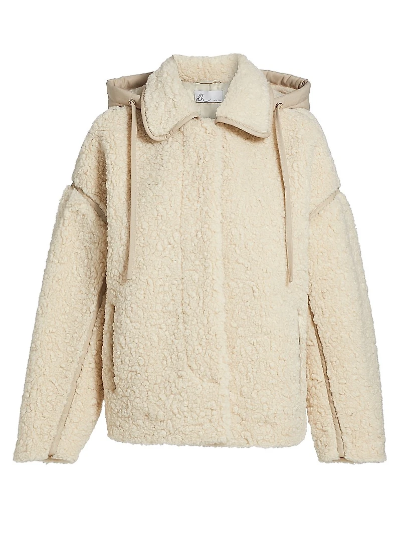 Kyle Faux-Shearling Hooded Jacket