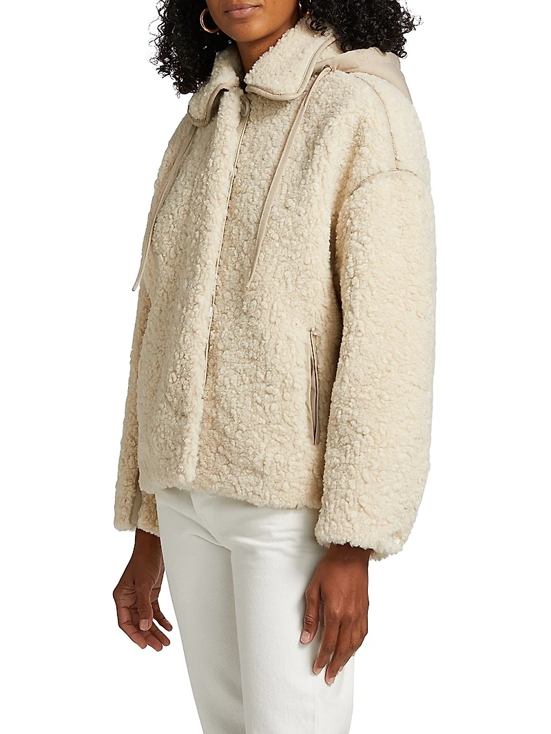 Kyle Faux-Shearling Hooded Jacket