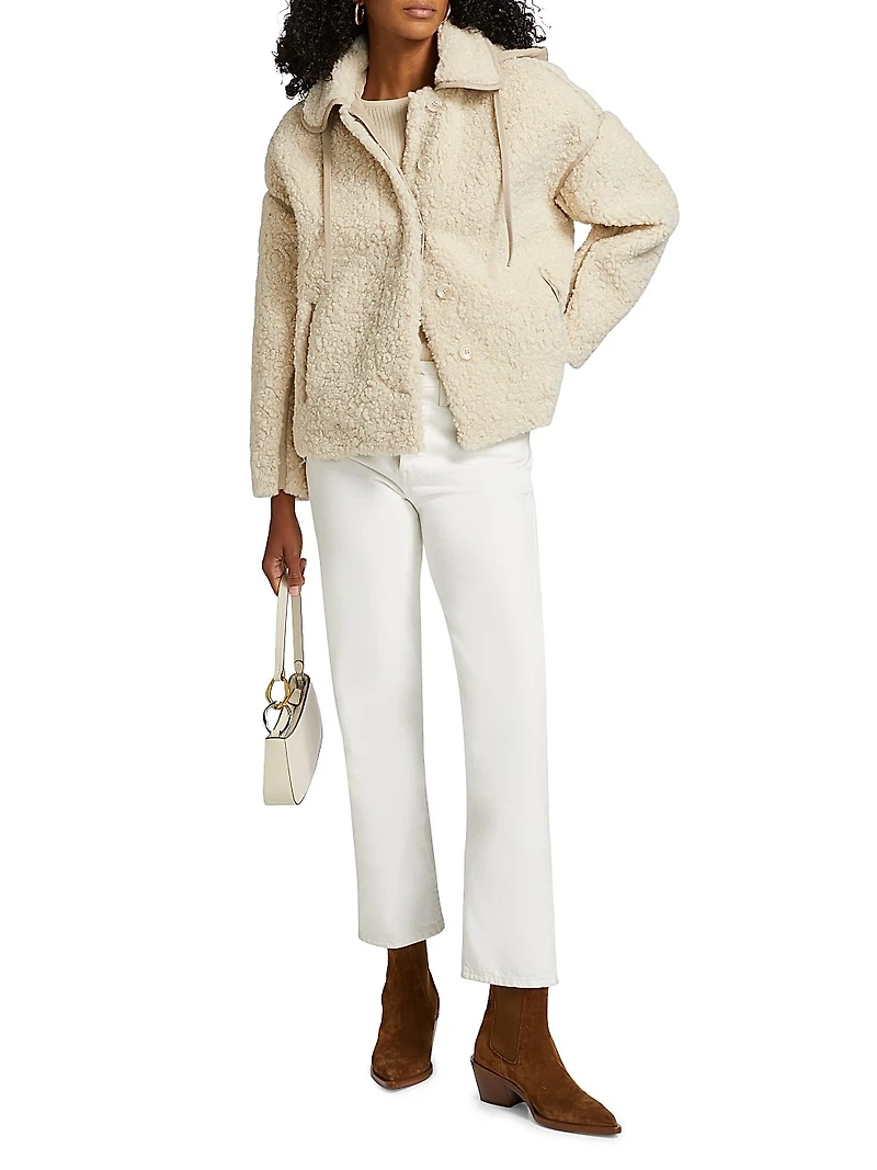 Kyle Faux-Shearling Hooded Jacket