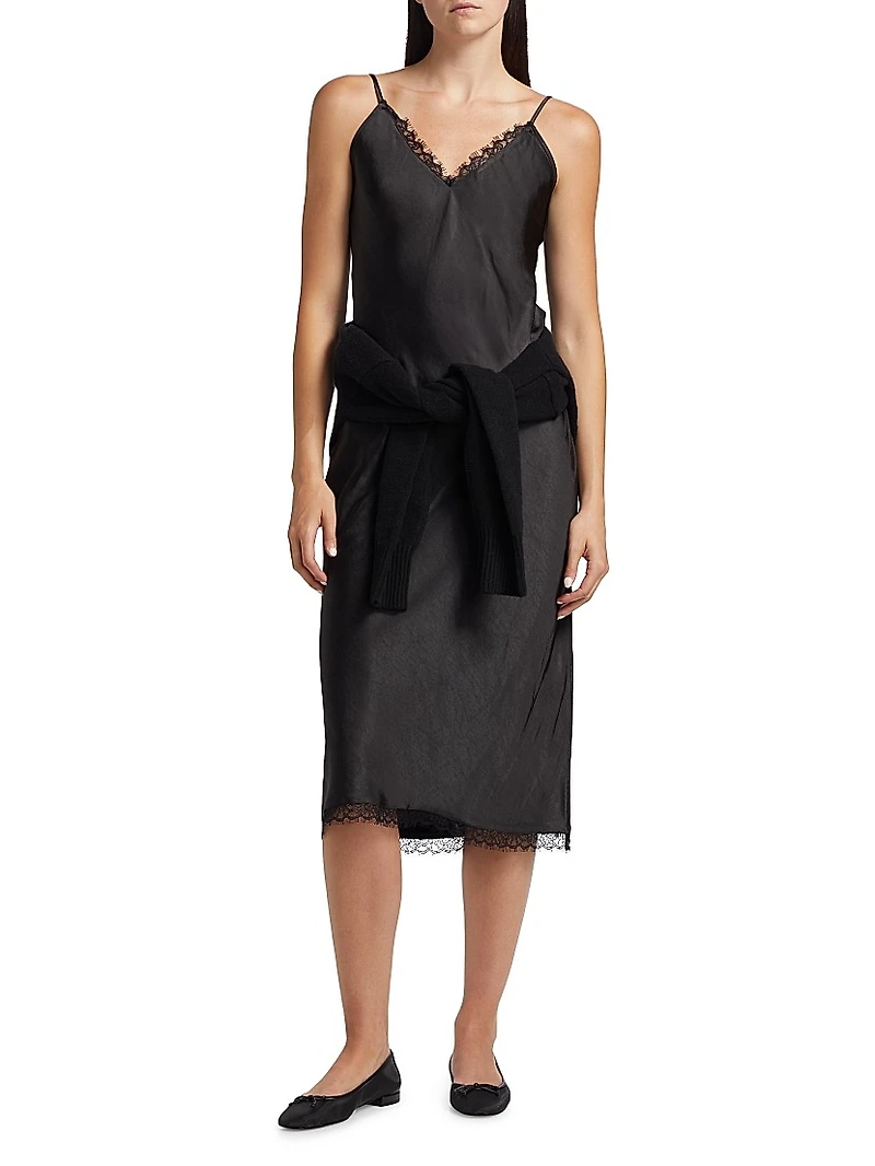 Mis Pieced Layered Midi-Dress